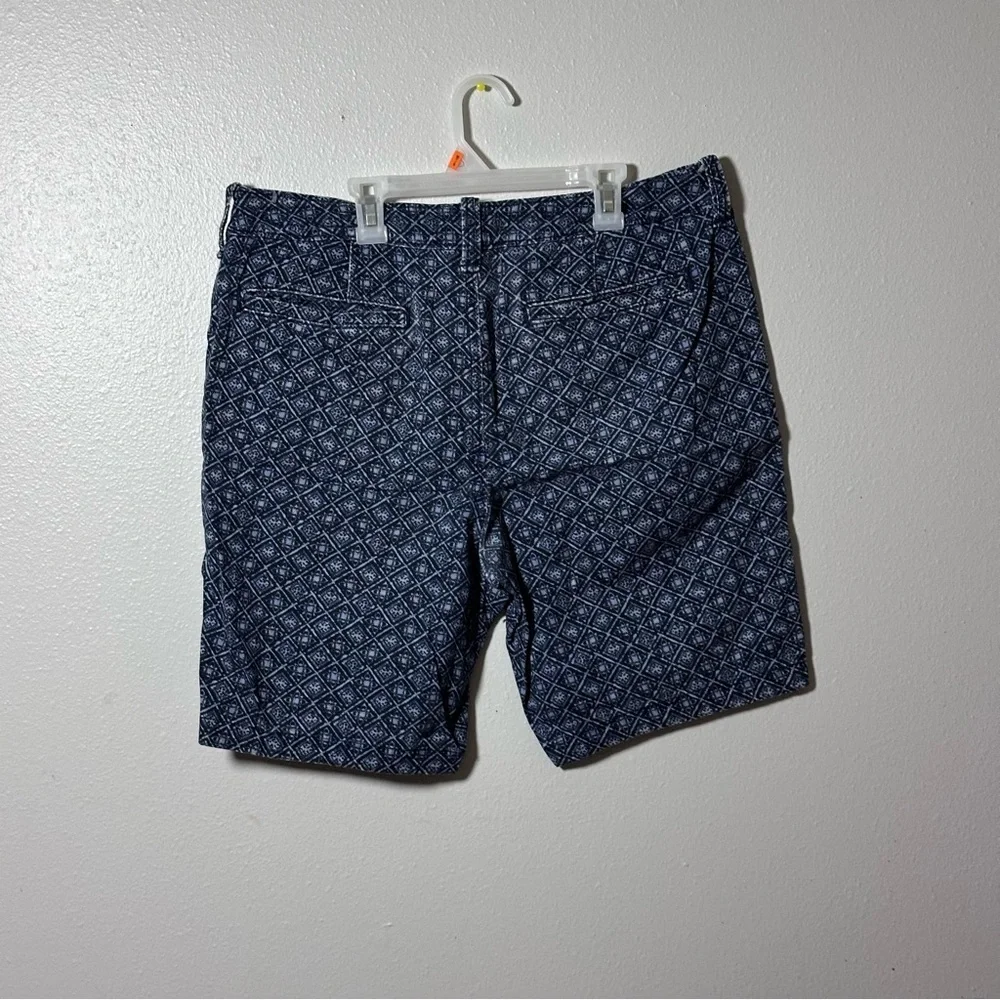 Hollister Men Blue Print Chino Casual Shorts Size‎ 34